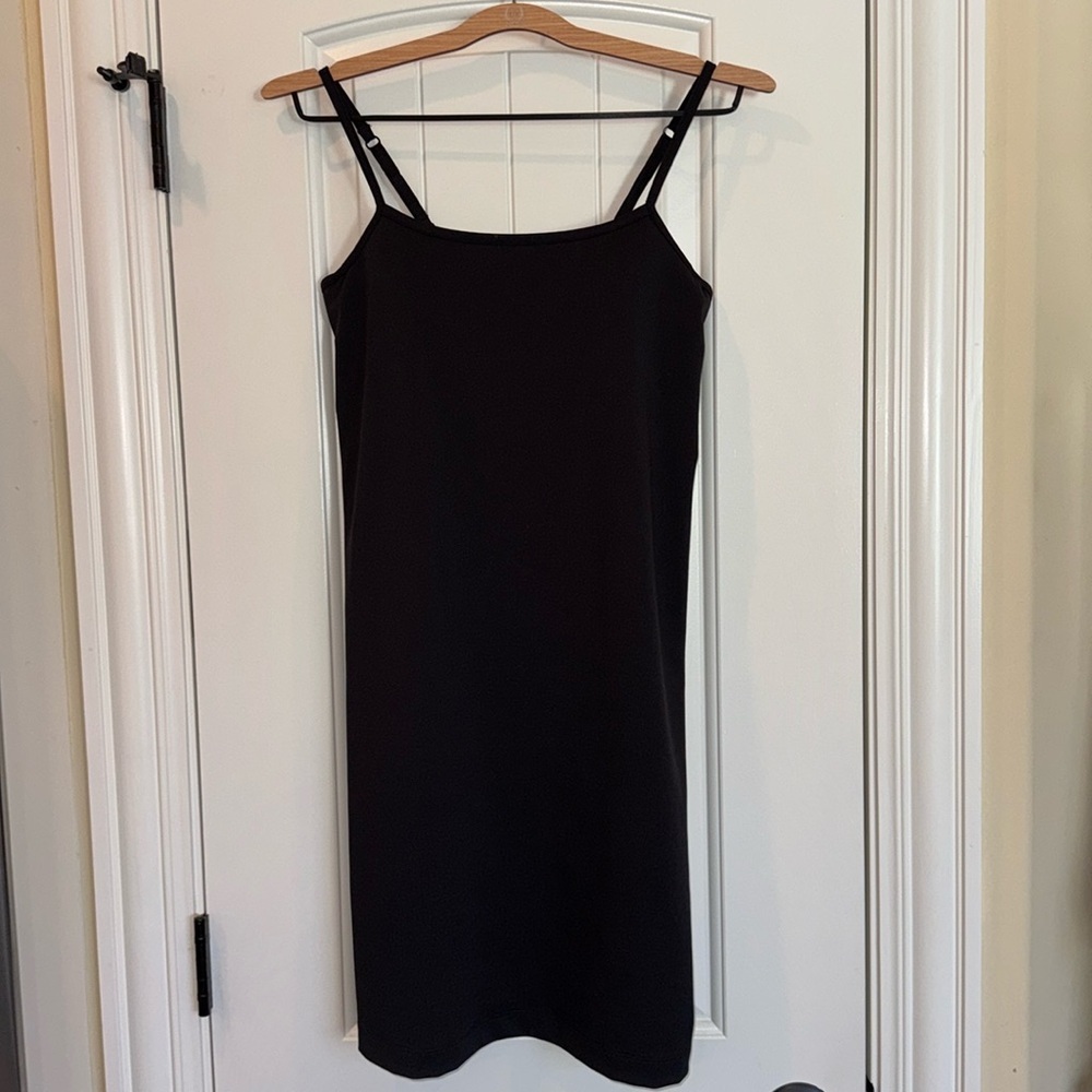 ATHLETA Black Mini Cami Slip Dress • Size Small • EUC